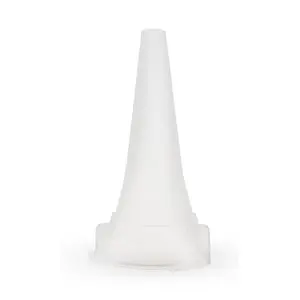 A white cone on a white background.