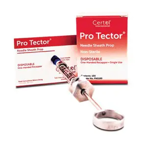 A package of pro tector syringes.