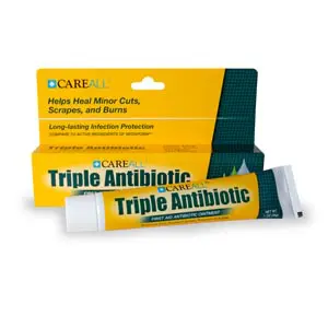 A tube of triple antibacterial cream.