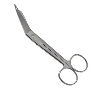 A pair of scissors on a white background.