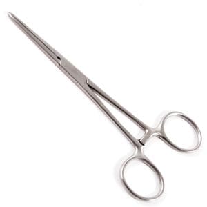 A pair of scissors on a white background.