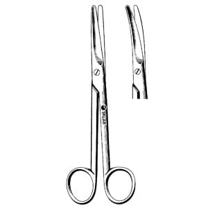 A pair of scissors on a white background.