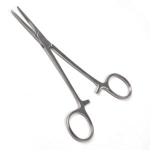 A pair of scissors on a white background.