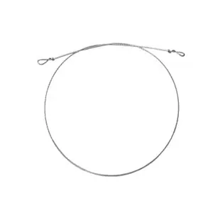 A wire ring on a white background.