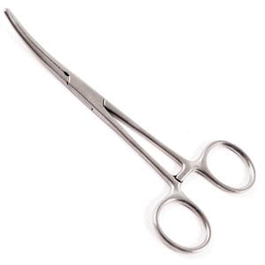 A pair of scissors on a white background.