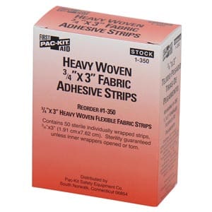 Heavy woven fabric adhesive strips.