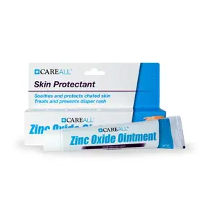 A tube of zinc oxide skin protector.