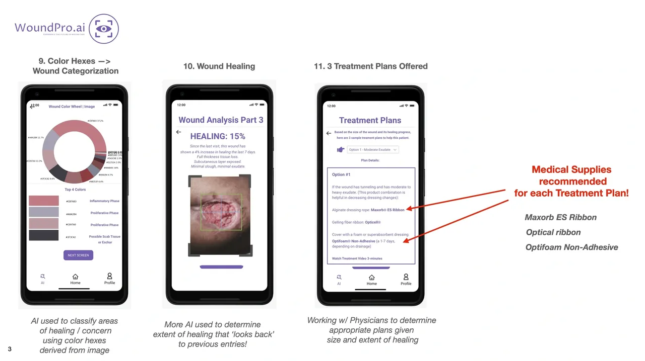 A screenshot of a mobile app showing a patient's medical history.