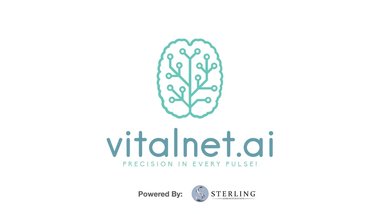 A logo of the company vitalnet. Ai